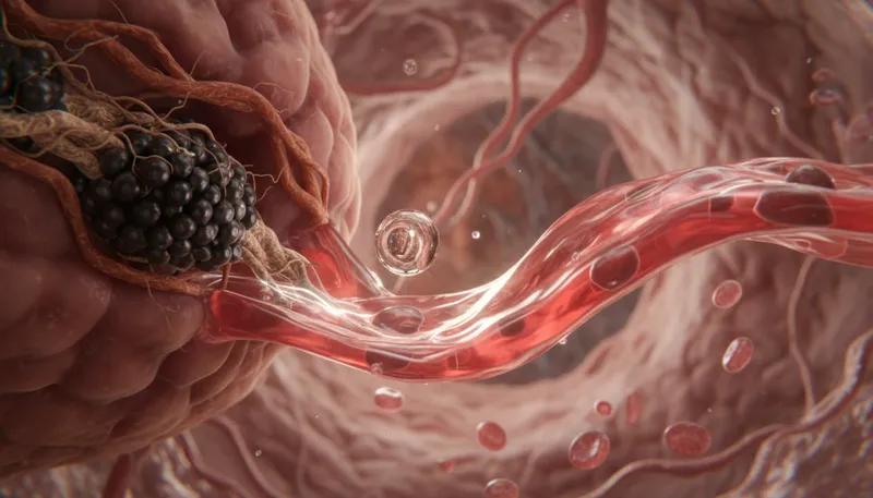 Illustration of secretion: A substance produced by cells.