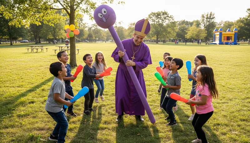 Illustration of bop the bishop: a playful term for a light-hearted activity.
