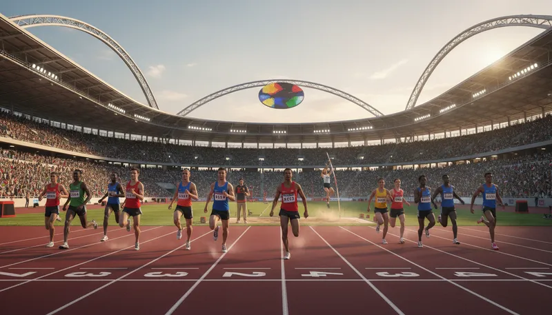 Illustration of stade: An ancient Greek arena for sports.
