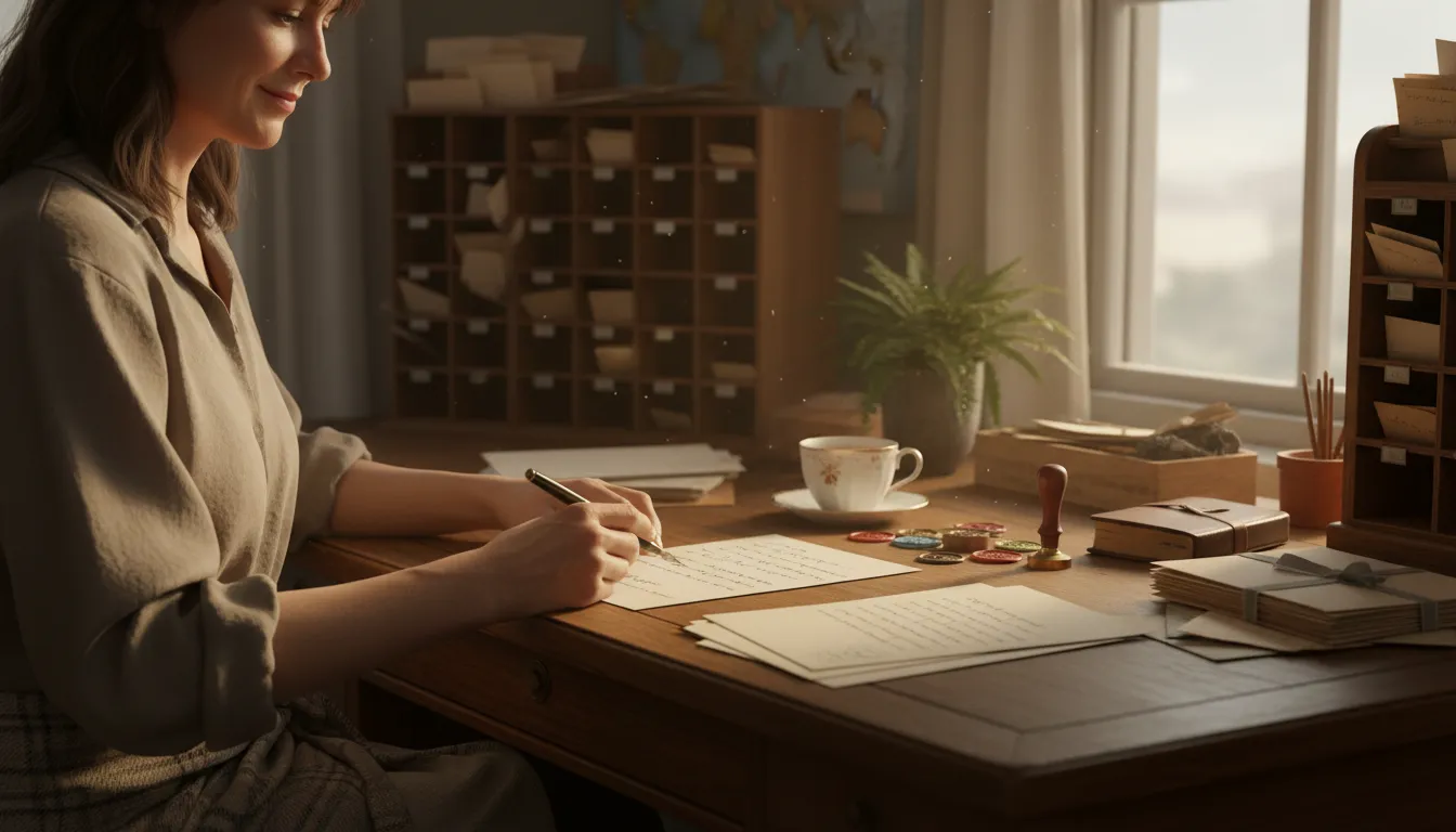 Ilustrasi correspondent: a person who communicates through letters