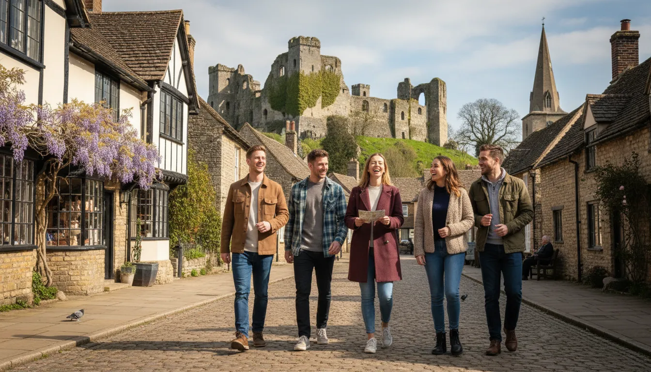 Illustration von Kenilworth: A town in England or a historic area.