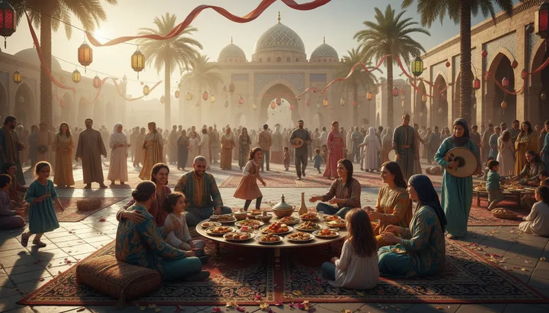 Illustration of islamic: Related to Islam or its culture.