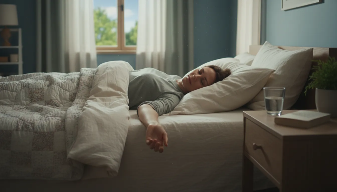Illustrazione di flat on one's back: Lying down, often due to exhaustion or injury.