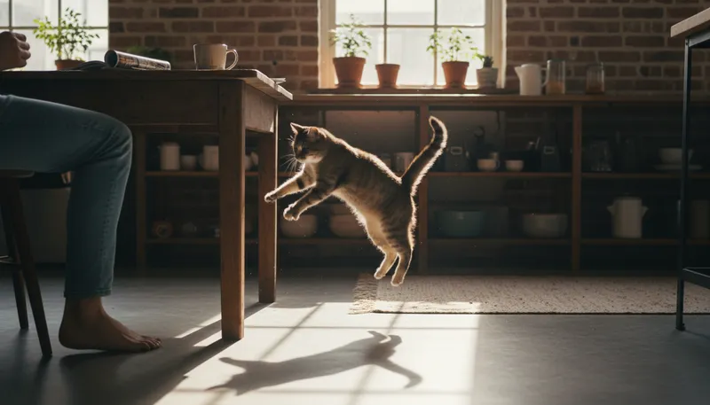 Illustration of leap: To jump or spring a long distance.