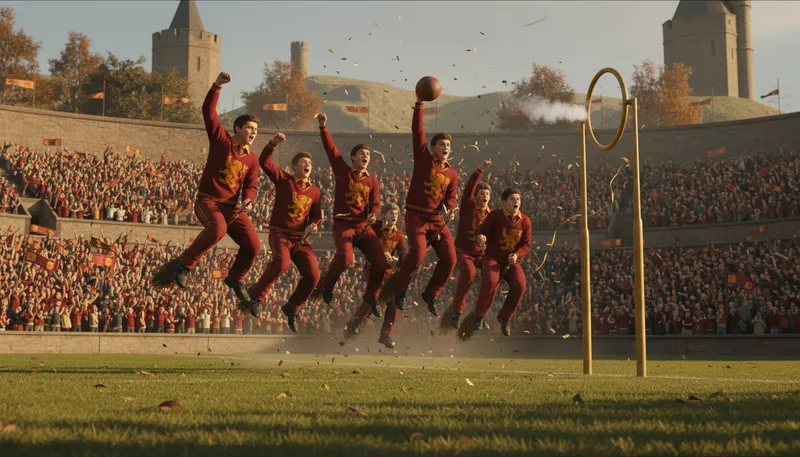 Illustration of gryffindor: a house known for bravery in Hogwarts