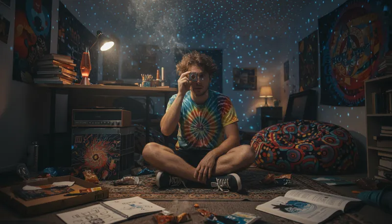 Illustration of lsd: a powerful hallucinogenic drug