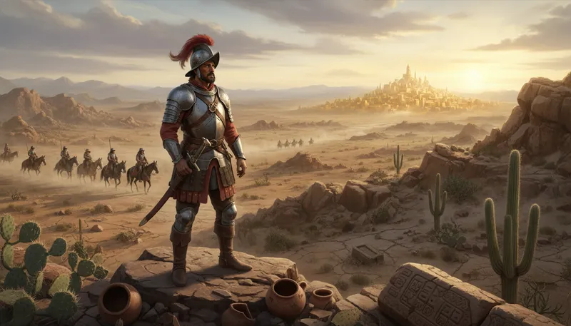 Illustration of coronado: A name often associated with a historical explorer.