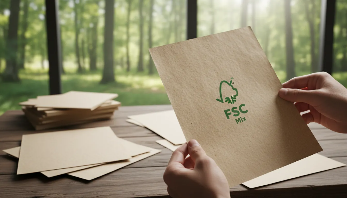 FSCのイラスト：Forest Stewardship Council certification body.