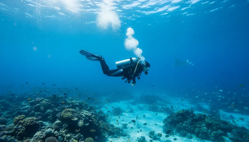 Illustration of deep: extending far down or inward
