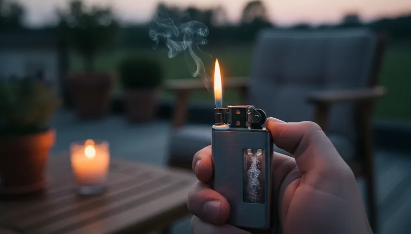Illustration of butane: A flammable gas used as fuel.