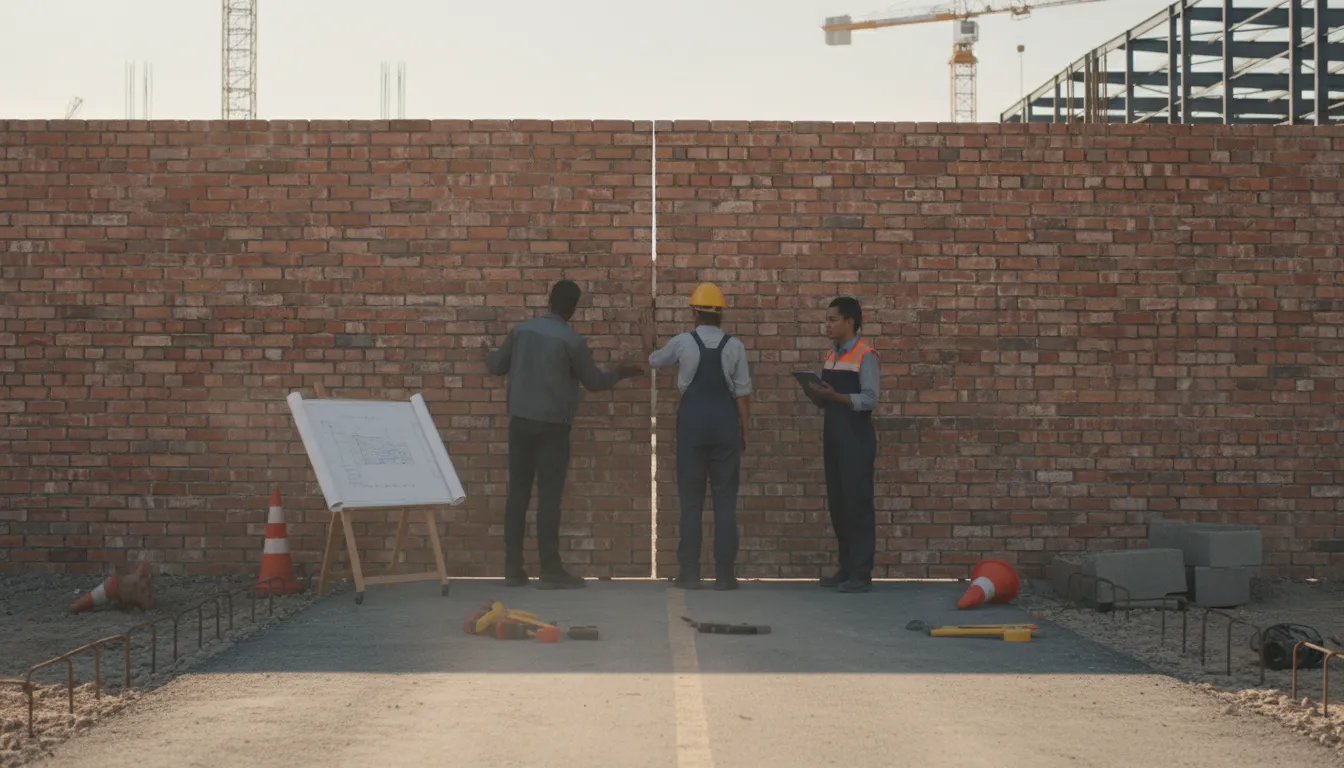 Ilustração de run into a brick wall: face an obstacle that stops progress.