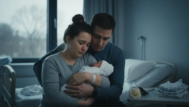 Illustration of stillborn: Born without signs of life.