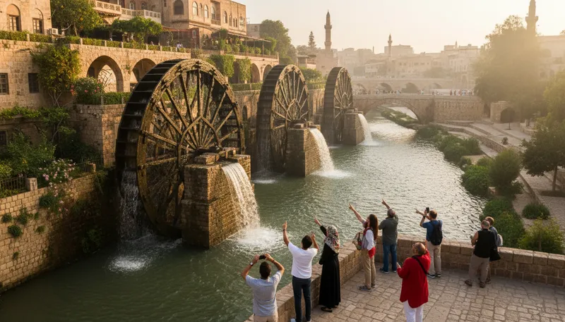 Illustration of hama: A city in Syria known for its history.