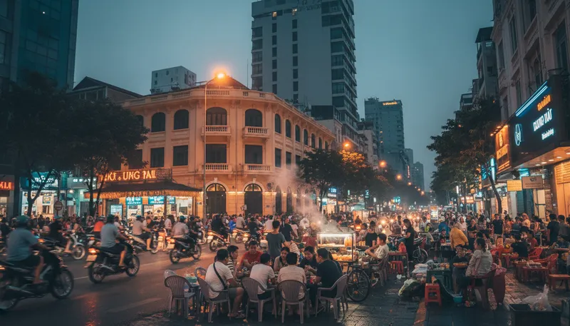 Illustration of saigon: A major city in Vietnam, now called Ho Chi Minh City.