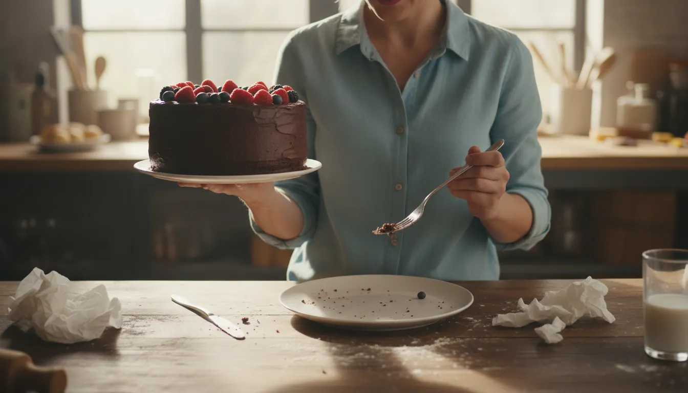 Illustration de have one's cake and eat it too : To enjoy two desirable but contradictory things.