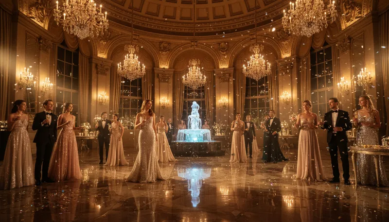 Illustration of glitz: Extravagant but superficial display.
