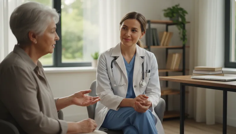 Illustration of good doctor: a skilled and caring physician
