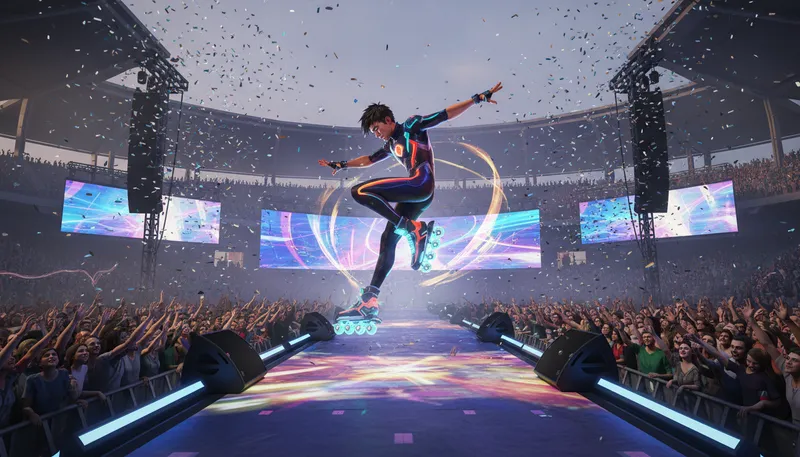 Illustration of lucio: A character from a popular video game.