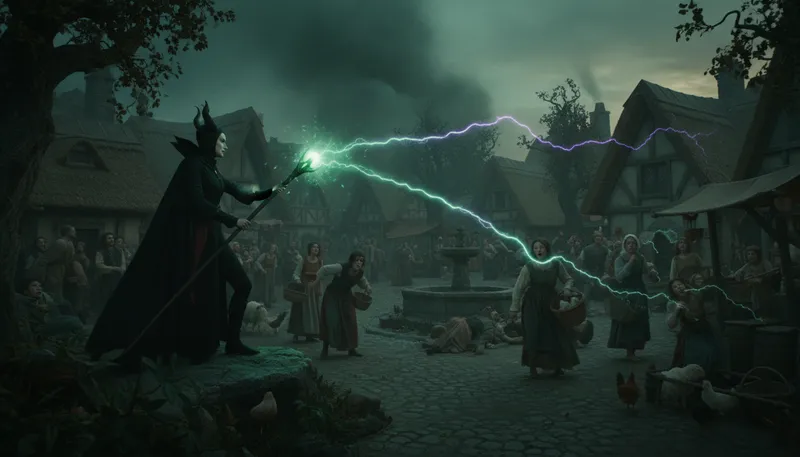 Illustration of maleficent: A fictional character known for being wicked.