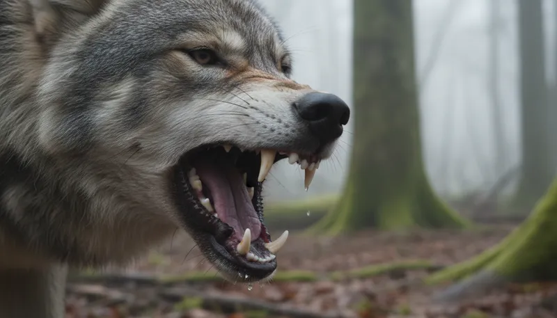Illustration of canine: pointed tooth found in mammals