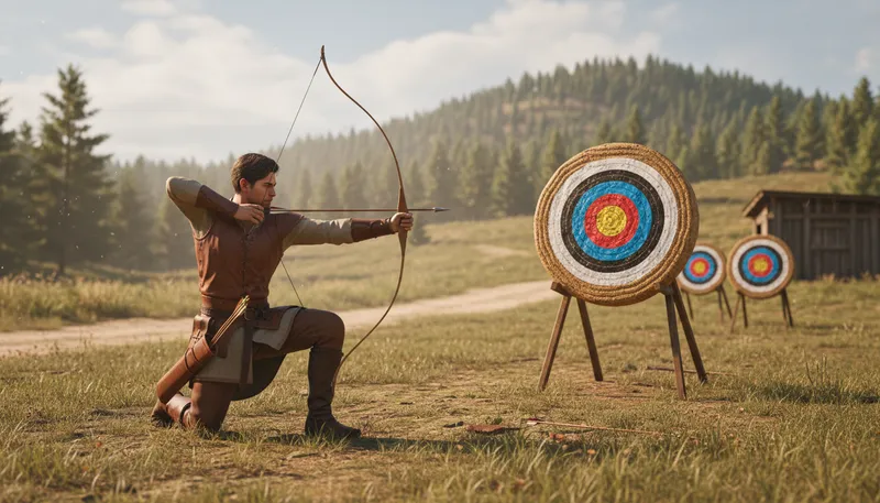 Illustration of aim at: to target or direct a goal towards something