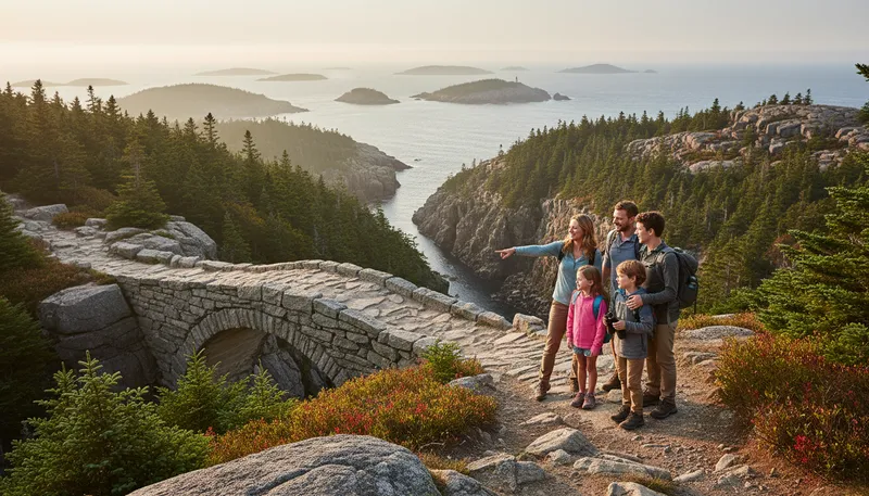 Illustration of acadia: A region in Canada known for its natural beauty.