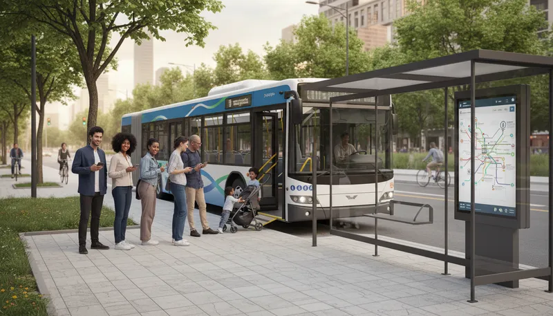Illustration of ptv: Public transportation vehicles.