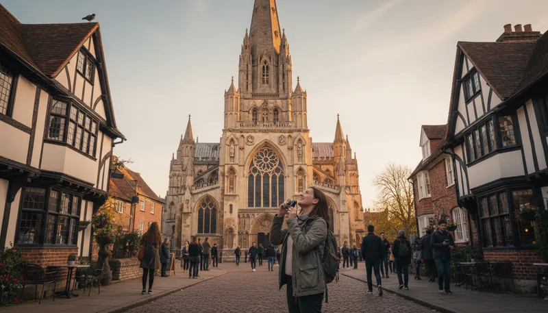 Illustration of canterbury: City known for its historic cathedral.