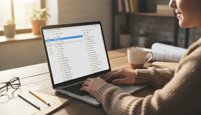 Illustration of directory: file structure in computing for organization