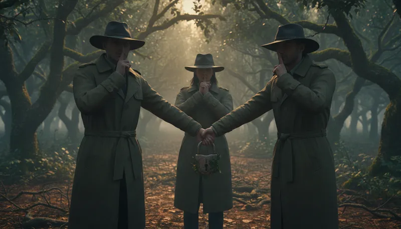 Illustration of pact of silence: An agreement to remain quiet.