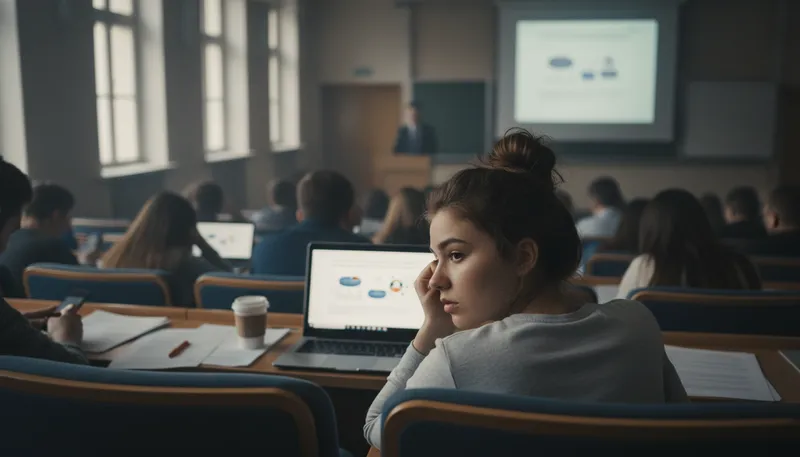 Illustration of concentration: The ability to focus attention.