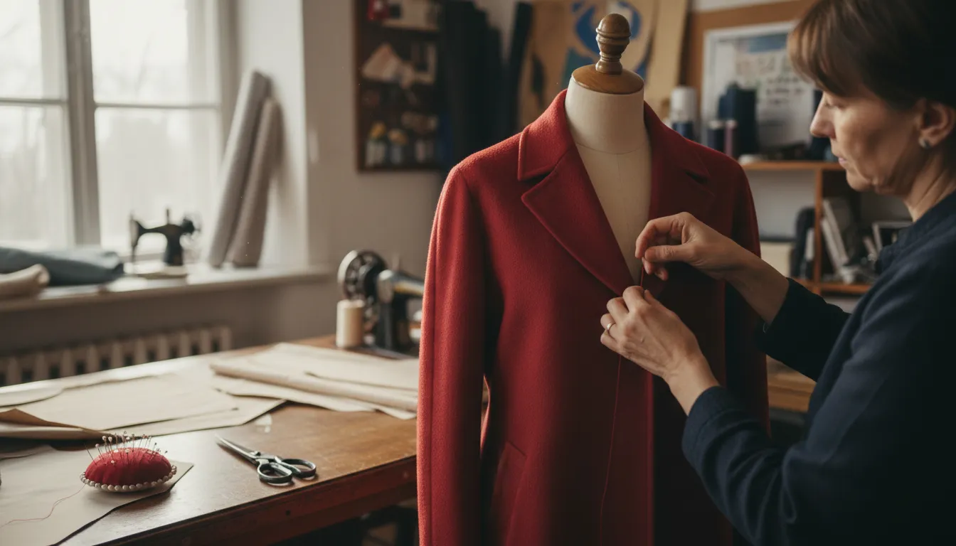 soleilのイラスト：a firm glossy fabric usually made of wool