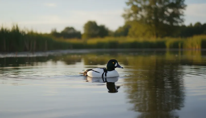 Illustration of goldeneye: A type of bird or a James Bond film.