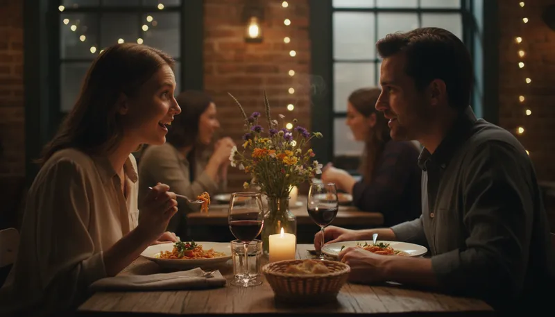 Illustration of love at first sight: instant romantic attraction between two people.