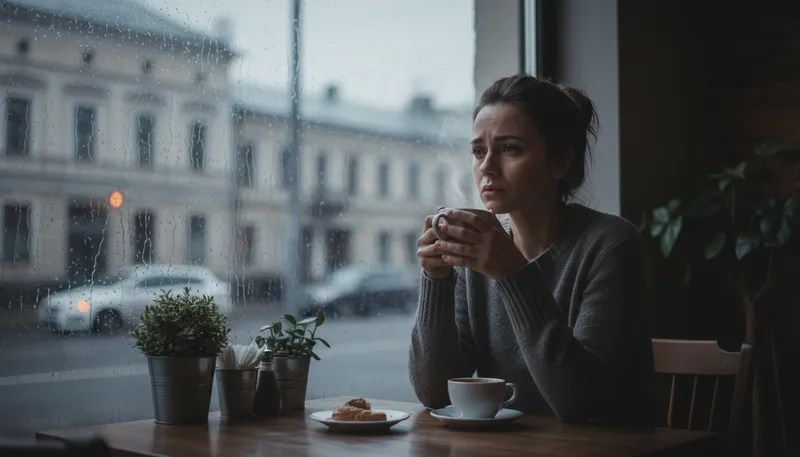 Illustration of unhappiness: A state of being sad or unhappy.