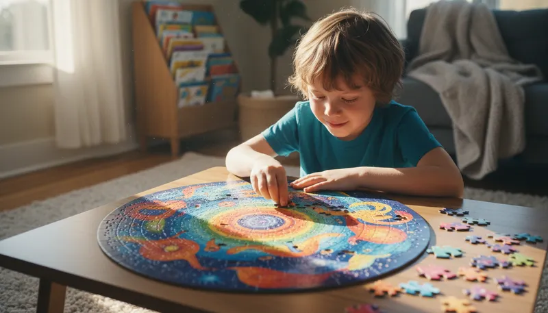 Illustration of autistic: Having a developmental disorder affecting communication.