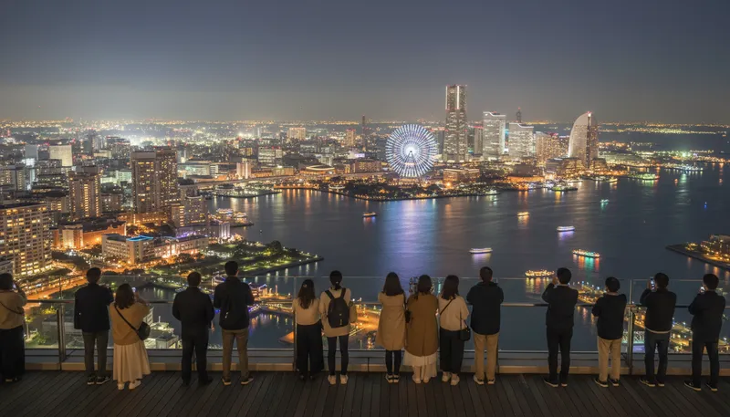 Illustration of yokohama: A major city in Japan near Tokyo.