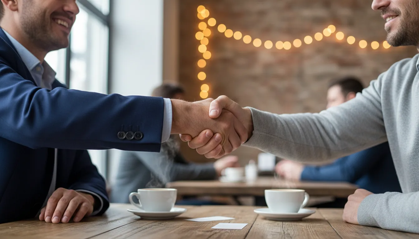 Illustration de shake : a hand gesture of greeting or agreement