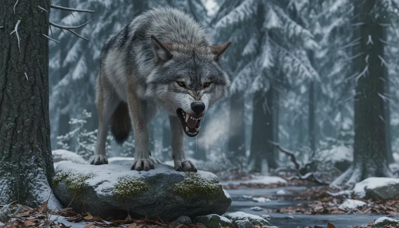 Illustration of fang: A long, sharp tooth, especially in animals.