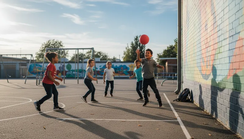 Illustration of handball: A game played by hitting a ball against a wall.