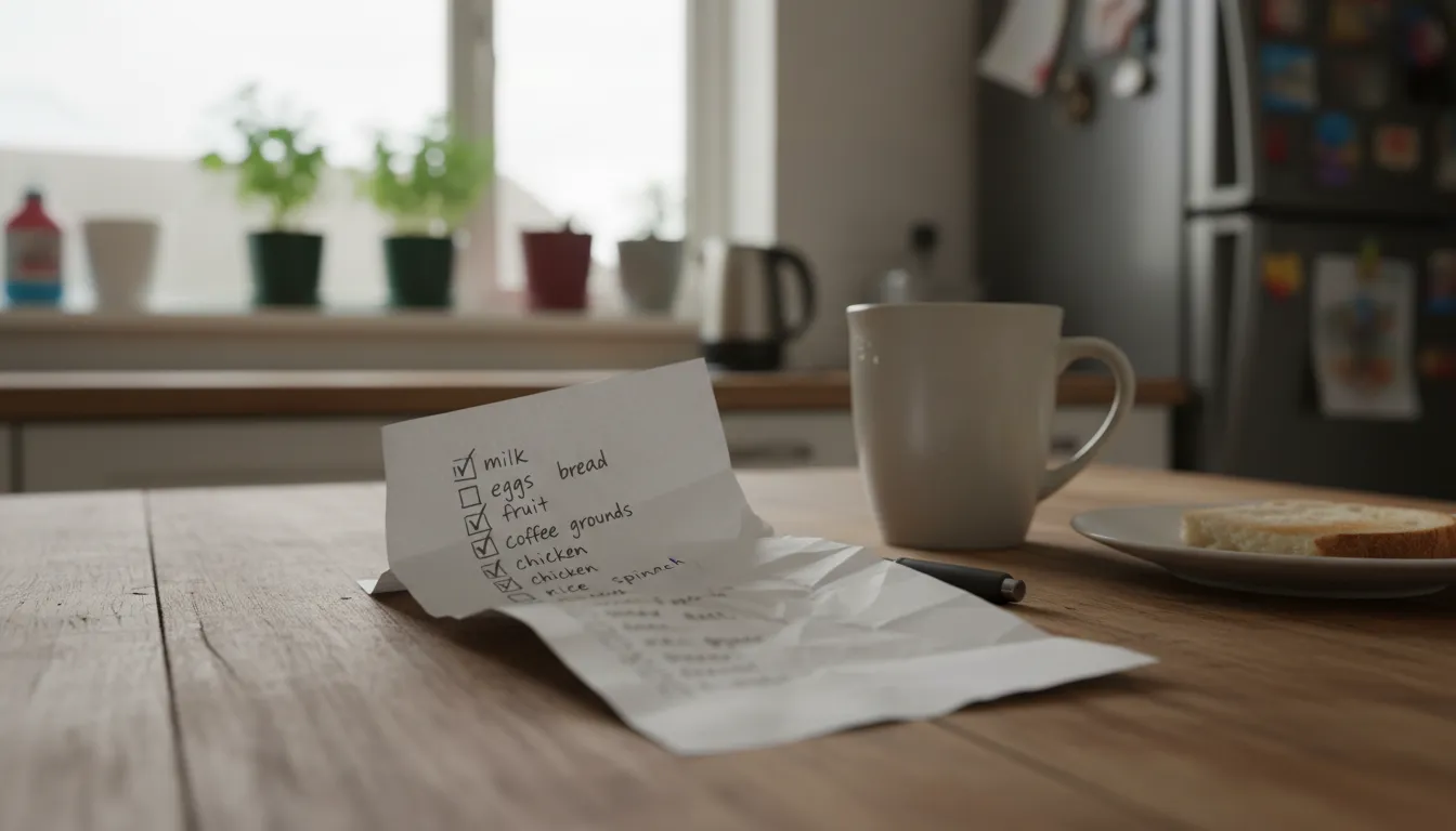 list 的插图：A series of items written down or remembered.