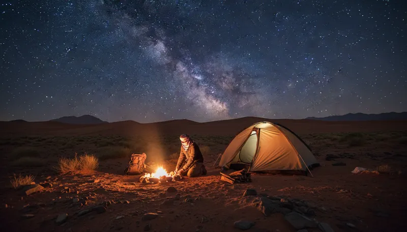 Illustration of nomad: a person who moves from place to place.