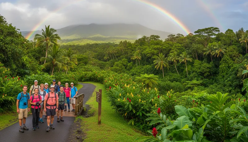 Illustration of hilo: a town in Hawaii known for its beauty.
