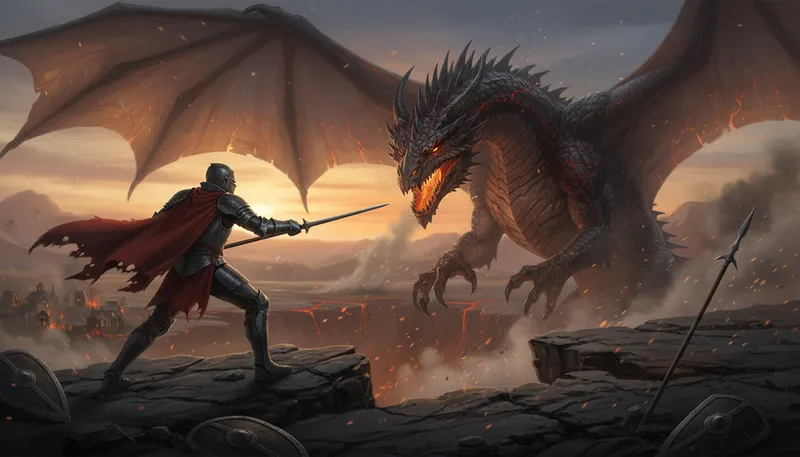 Illustration of slay: To kill or destroy in a violent way.