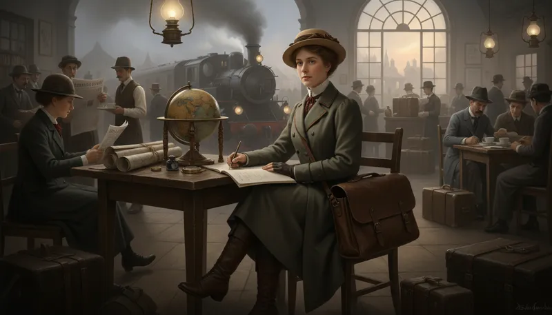 Illustration of bly: a journalist known for her adventurous stories