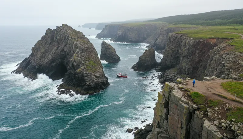 Illustration of newfoundland: A large island in Canada.