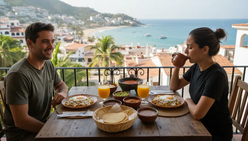 Illustration of mexican breakfast: A hearty meal typically including eggs and spices.