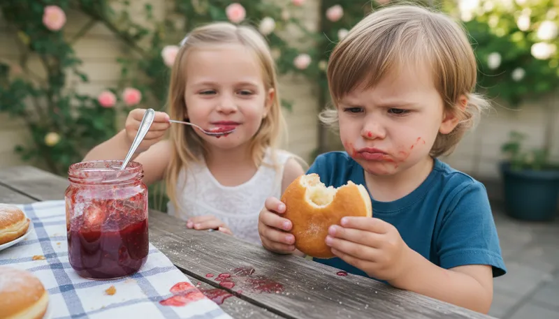 Illustration of who took the jam out of your doughnut: Why are you upset?