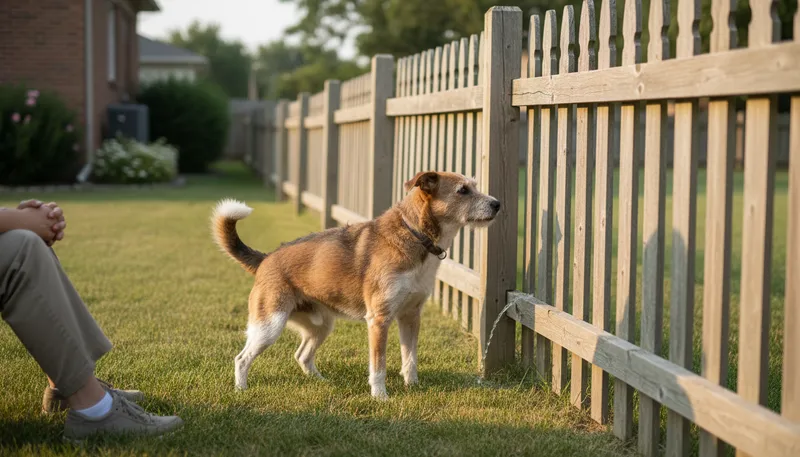 Illustration of territorial pissing: Marking territory with urine to show dominance.