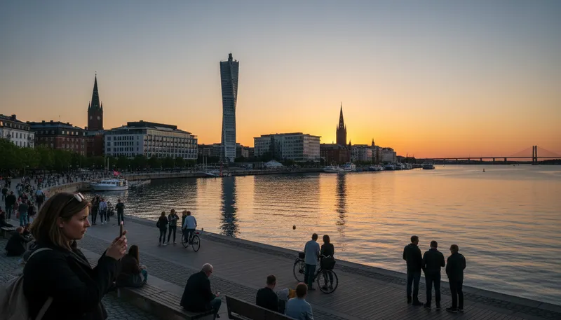 Illustration of malmö: Swedish city known for its modern architecture.